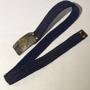 Vintage womens nautical belt nickel silver